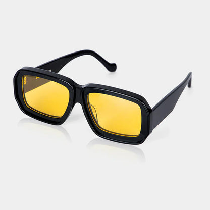 Mazamio Sunglasses - Black with Light Yellow Tint