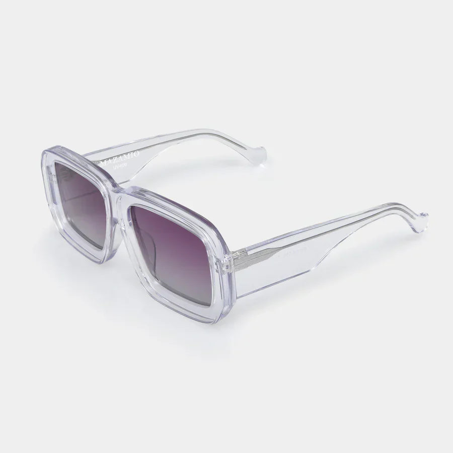 Mazamio Sunglasses - Transparent with Purple Gradient Tint