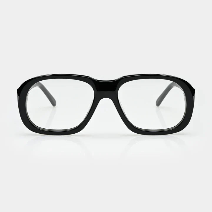 Mazamio Delon Sunglasses - Black with Clear Tint